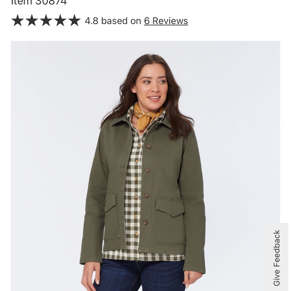 Duluth Trading Co Women's Utility Jacket in Olive